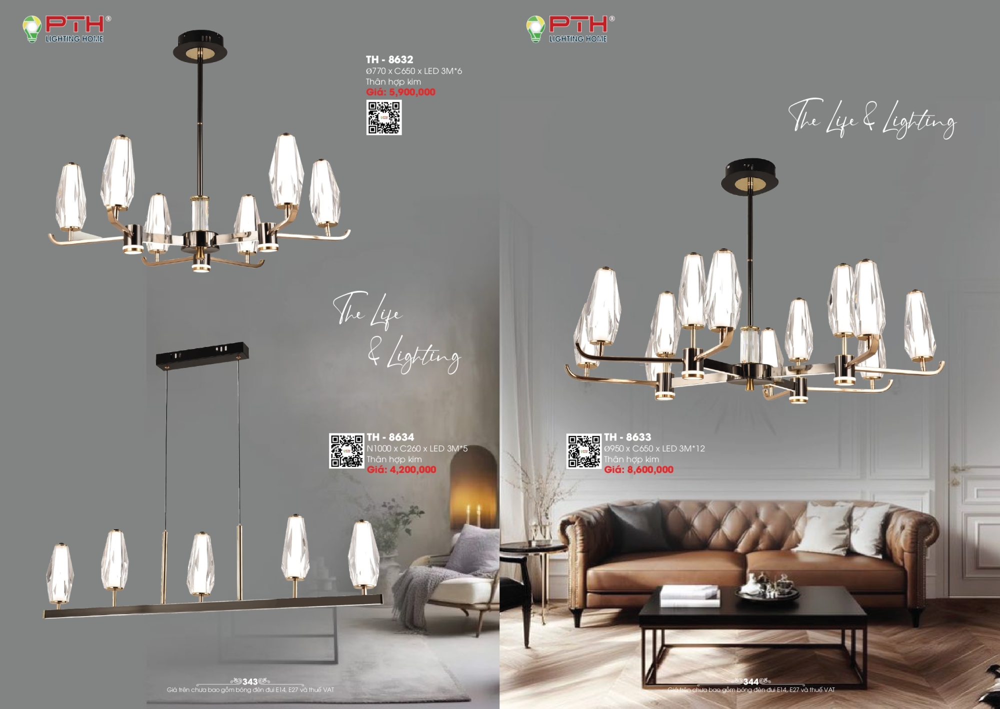 Bảng giá đèn trang trí PTH Lighting Home 2026